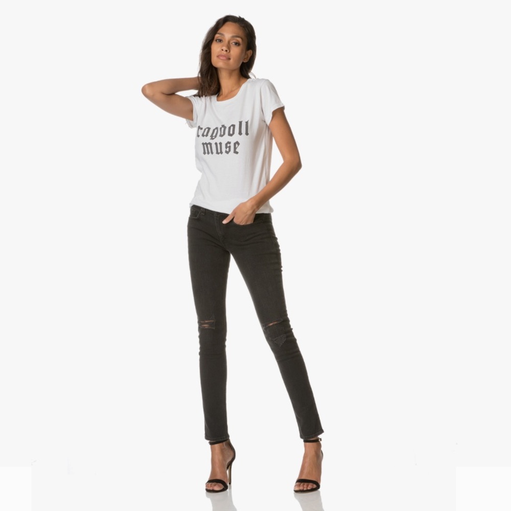 Rag & Bone The Skinny Jeans • Rock With Holes Wash